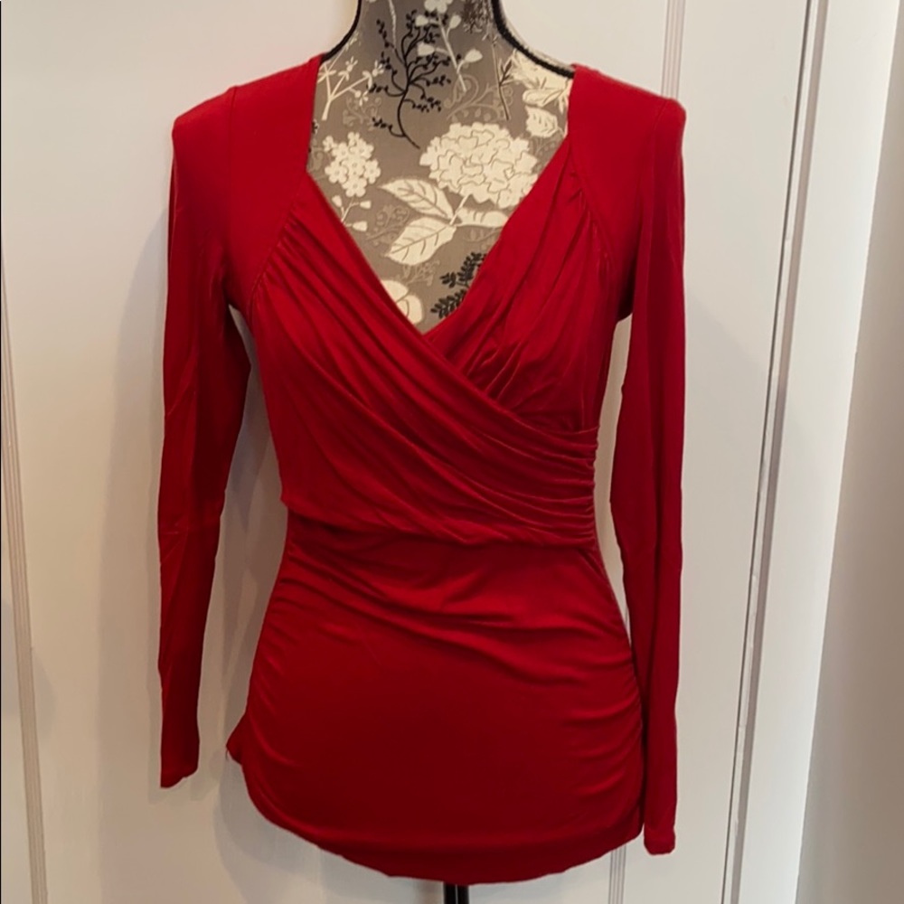 Zeagoo Red Rouched Too Blouse